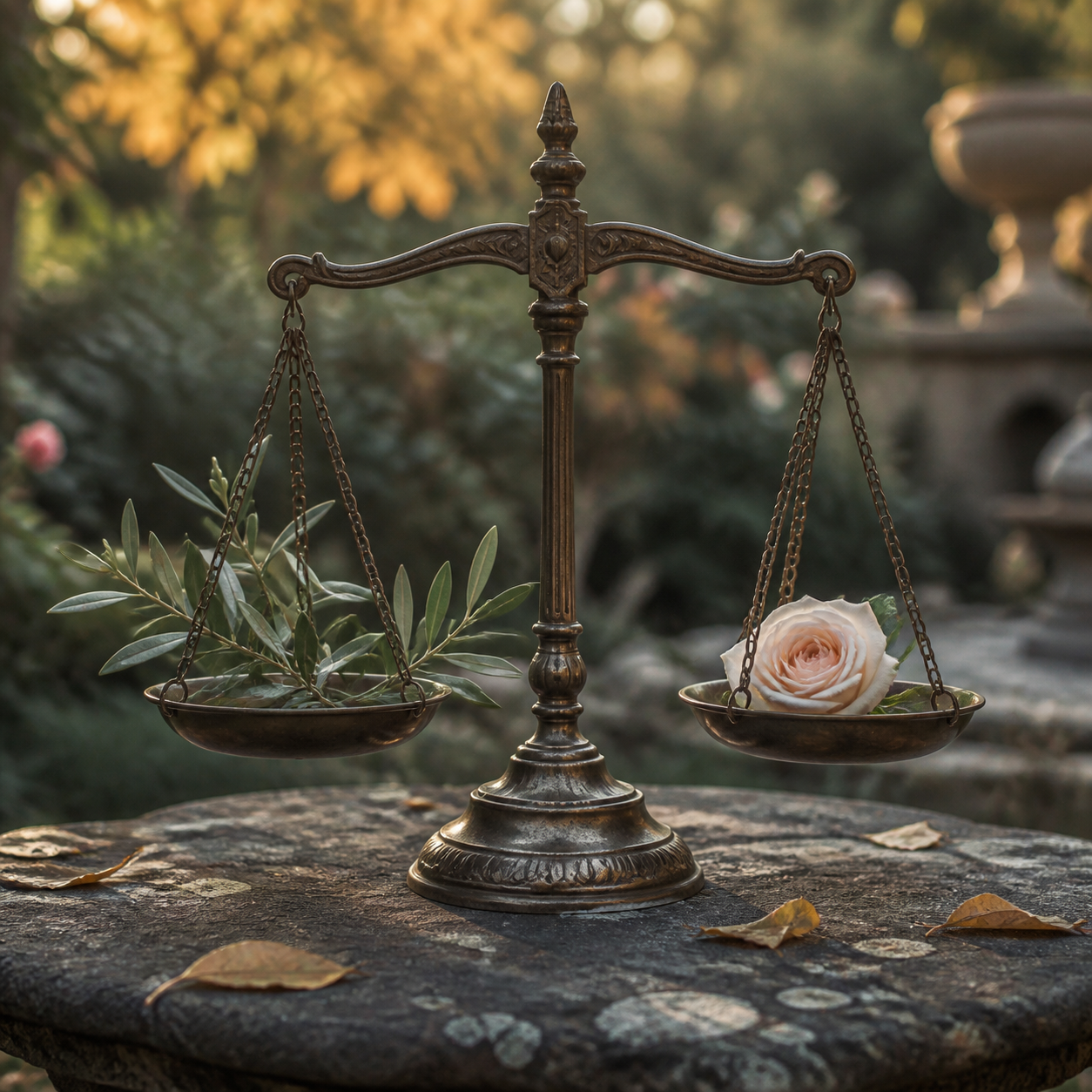 Libra zodiac constellation and balanced scales