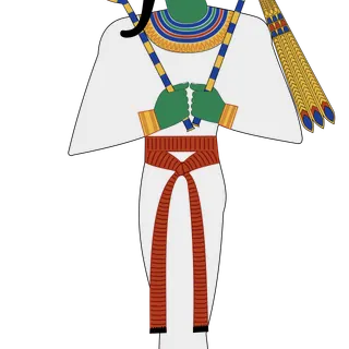 Standing Osiris with Atef crown, crook, and flail