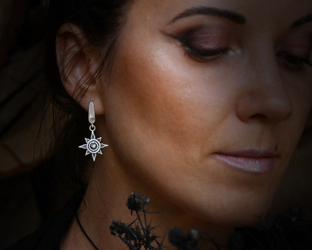 Ishtar or Inanna Goddess earrings made of sterling silver