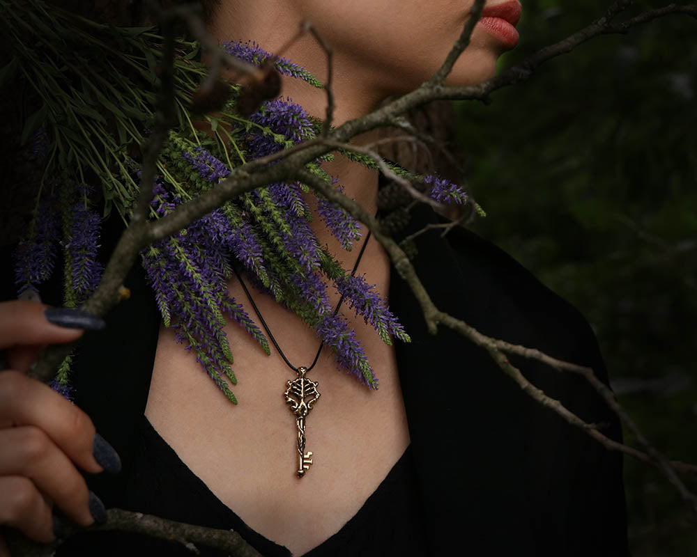 Key necklace made of bronze