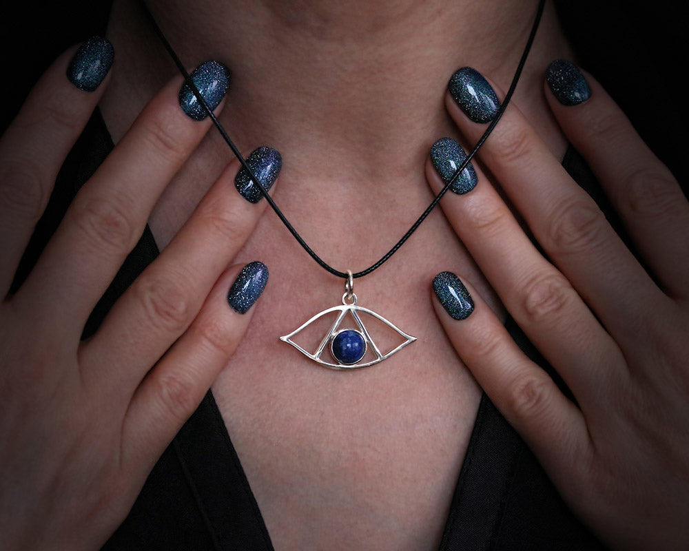 EVIL EYE Necklace with Lapiz LAZULI