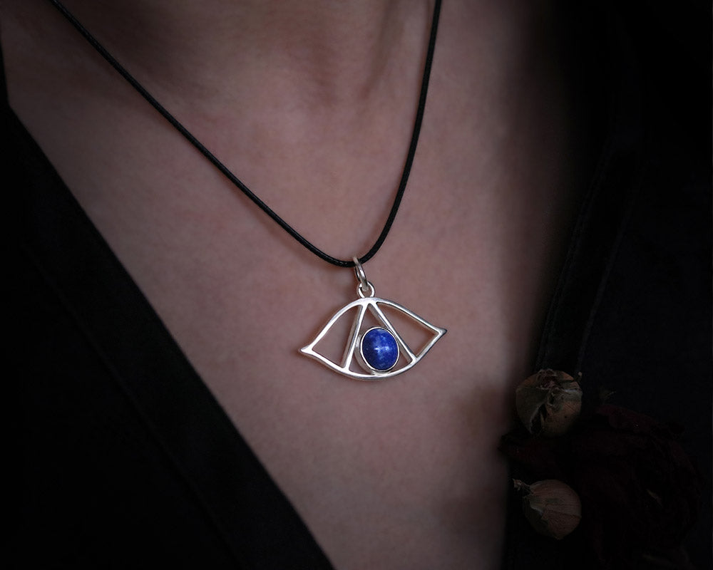 EVIL EYE Necklace with Lapiz LAZULI
