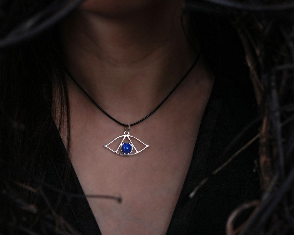 EVIL EYE Necklace with Lapiz LAZULI