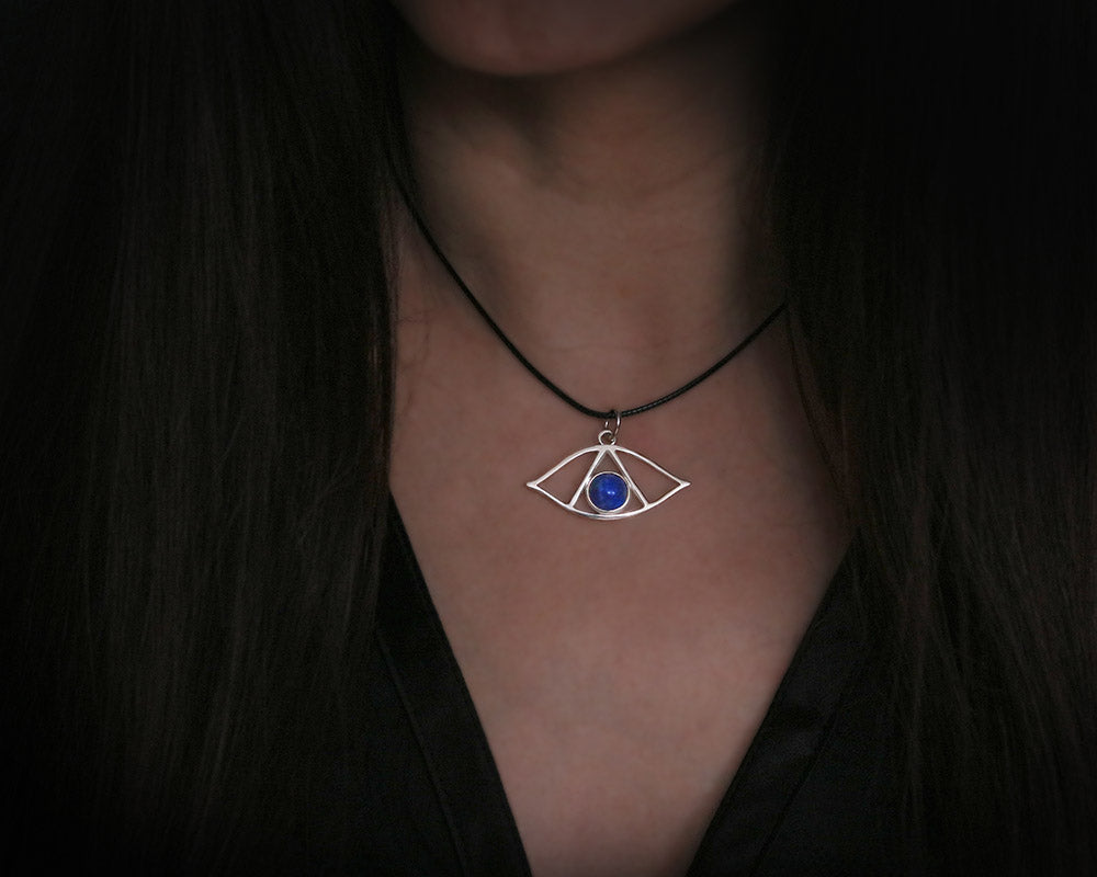 EVIL EYE Necklace with Lapiz LAZULI