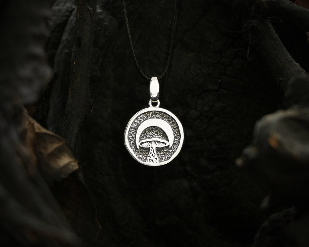 Silver Mushroom Necklace