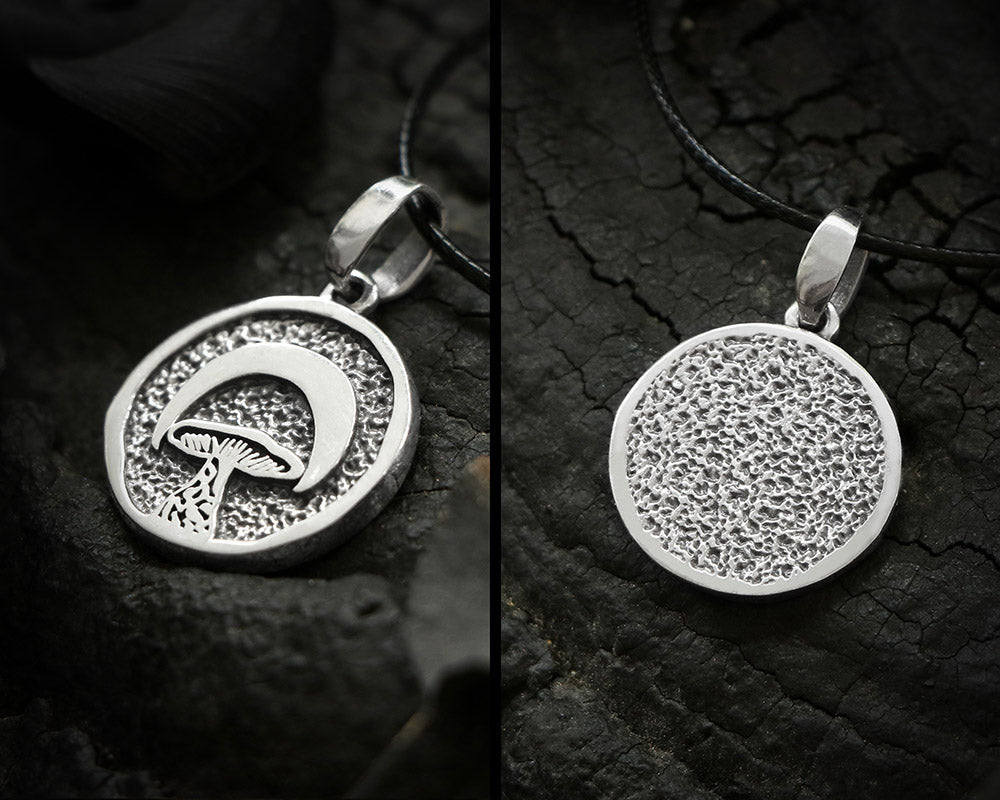 Silver Mushroom Necklace