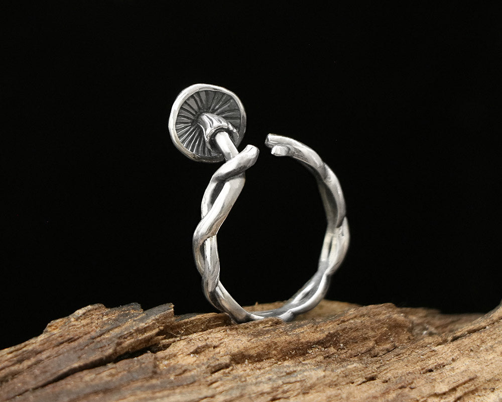 Mushroom Ring made of Sterling Silver