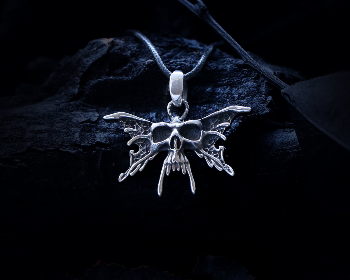 Luna Moth necklace made of Sterling Silver