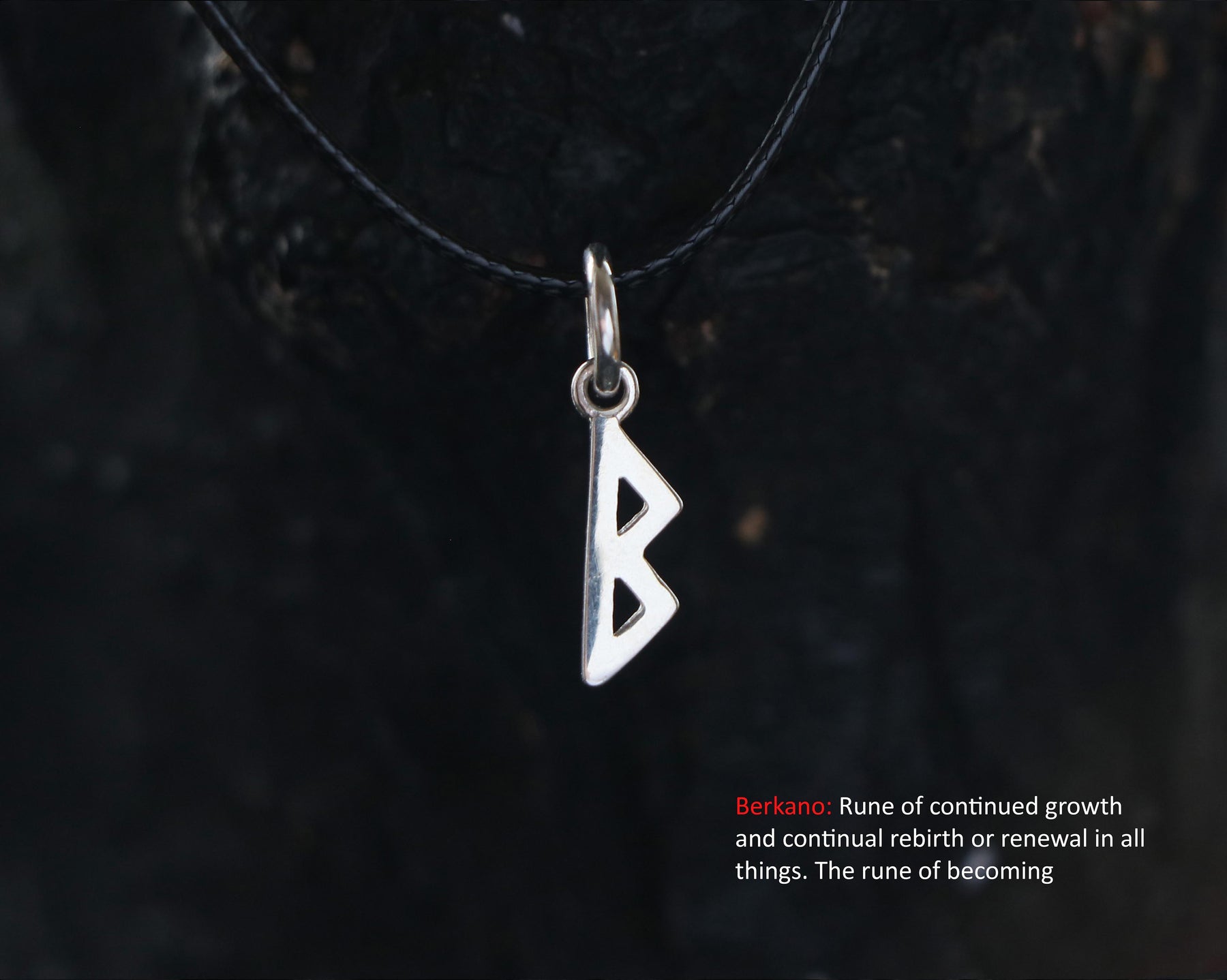 Berkano rune pendant