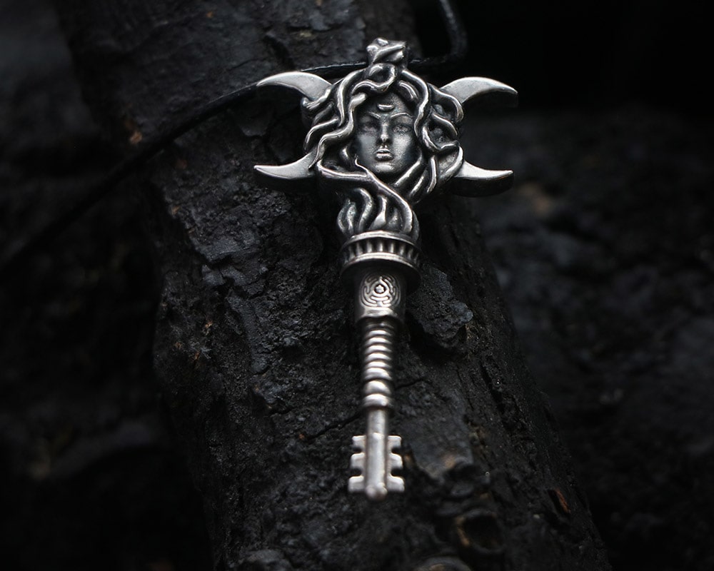 Hecate Necklace Key Goddess jewelry