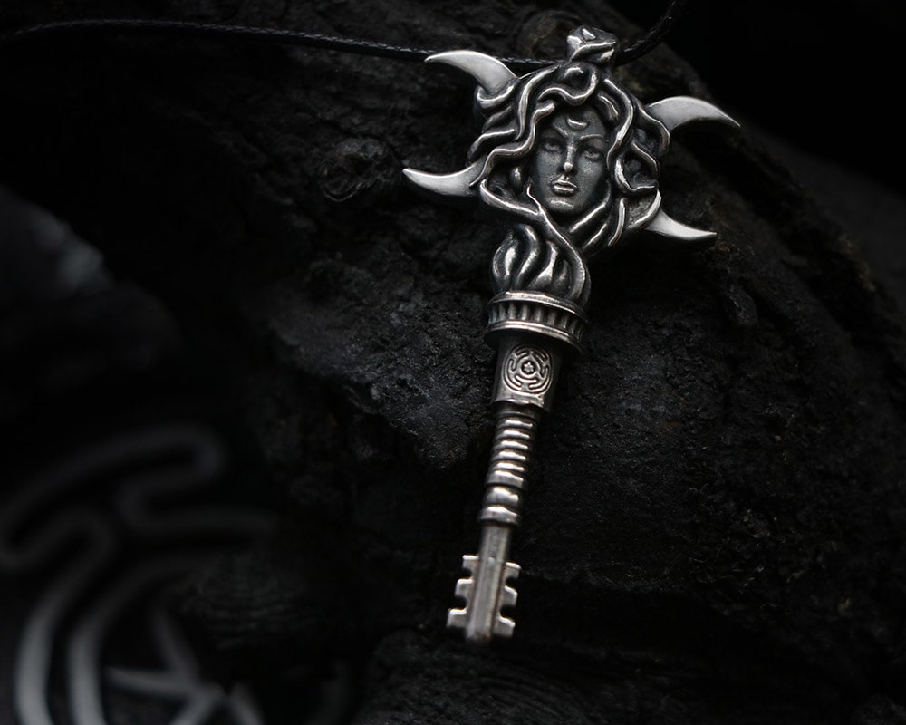 Silver Hecate necklace