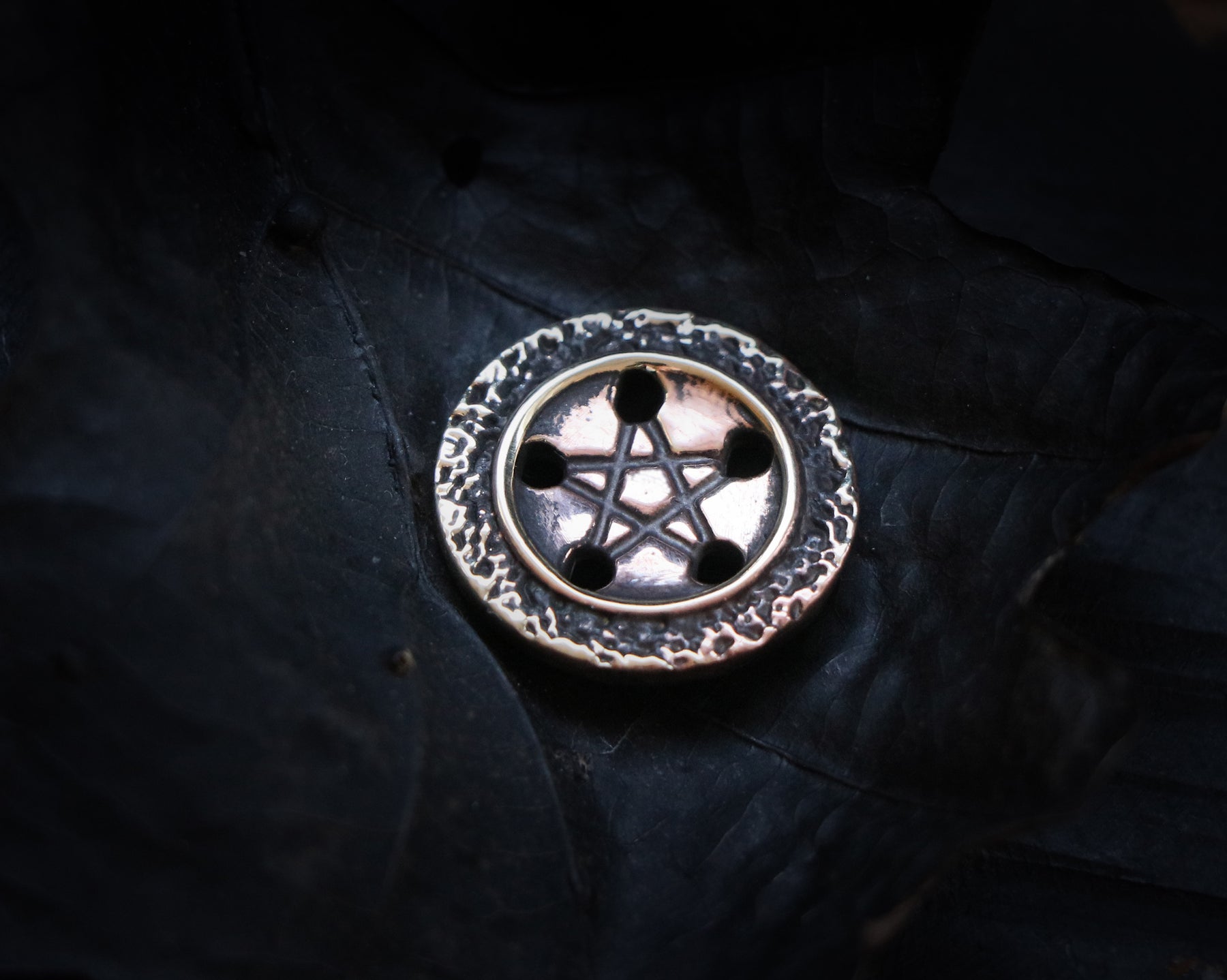 bronze button