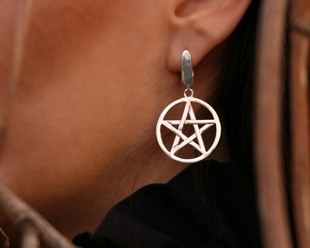 pentagram earrings