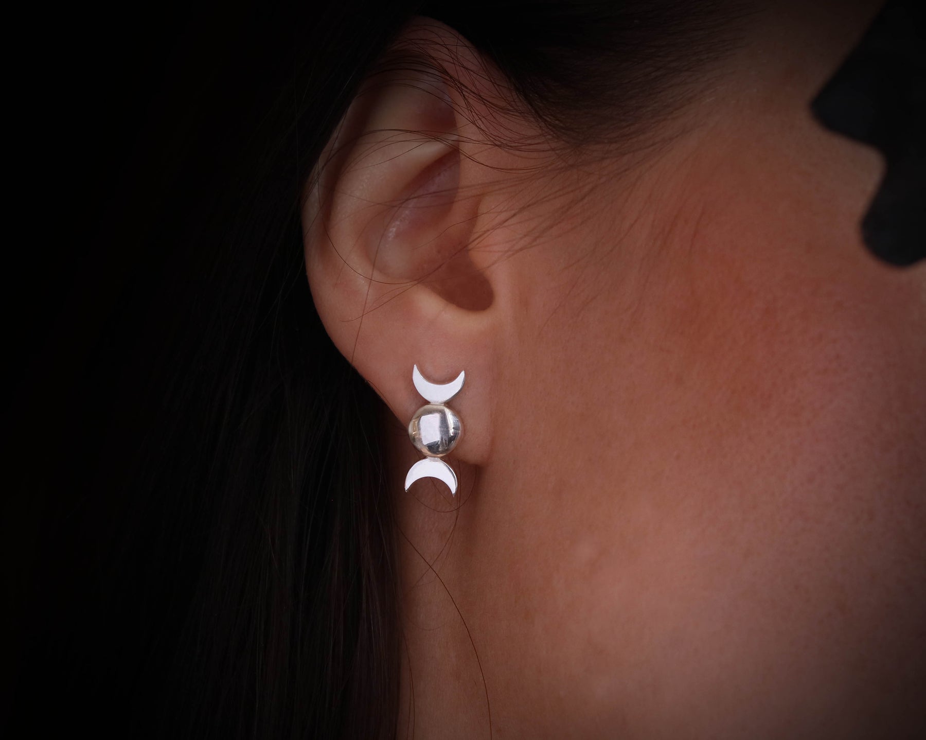 TRIPLE MOON EARRINGS