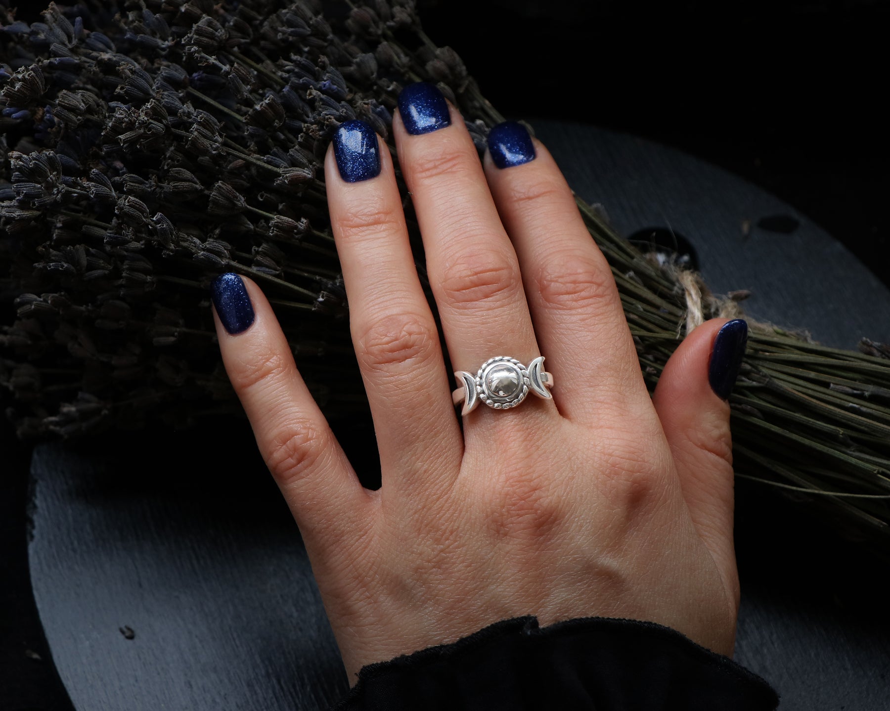 Triple Goddess adjustable Ring