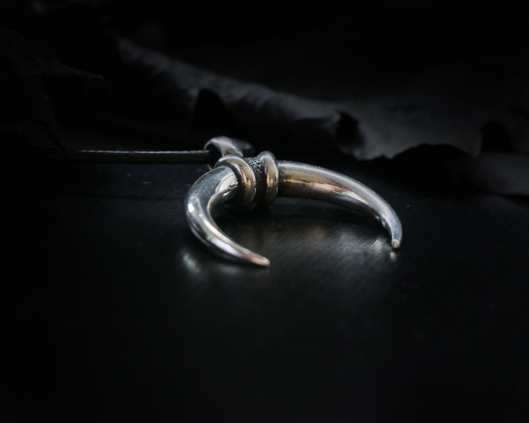 Silver Tusk necklace