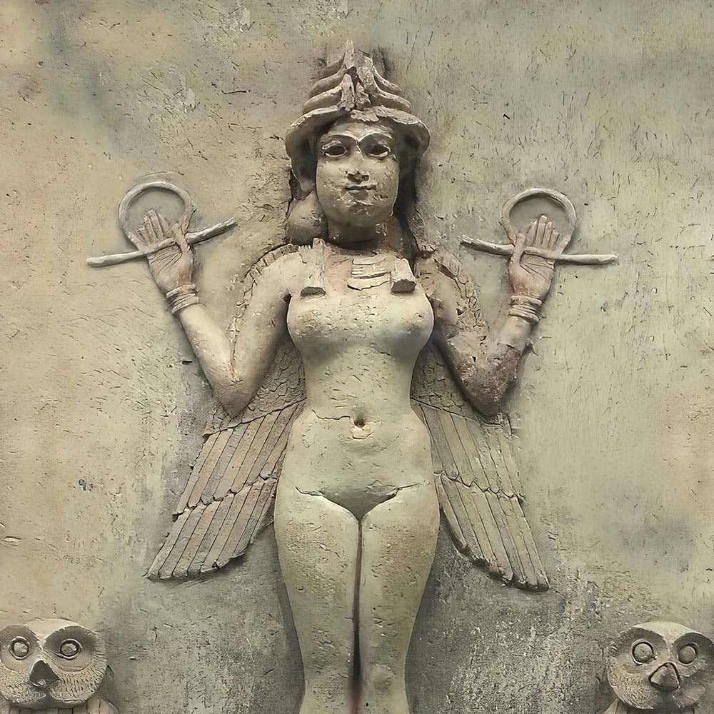 Ancient-inspired representation of Inanna and Ishtar, the Mesopotamian goddess associated with Venus