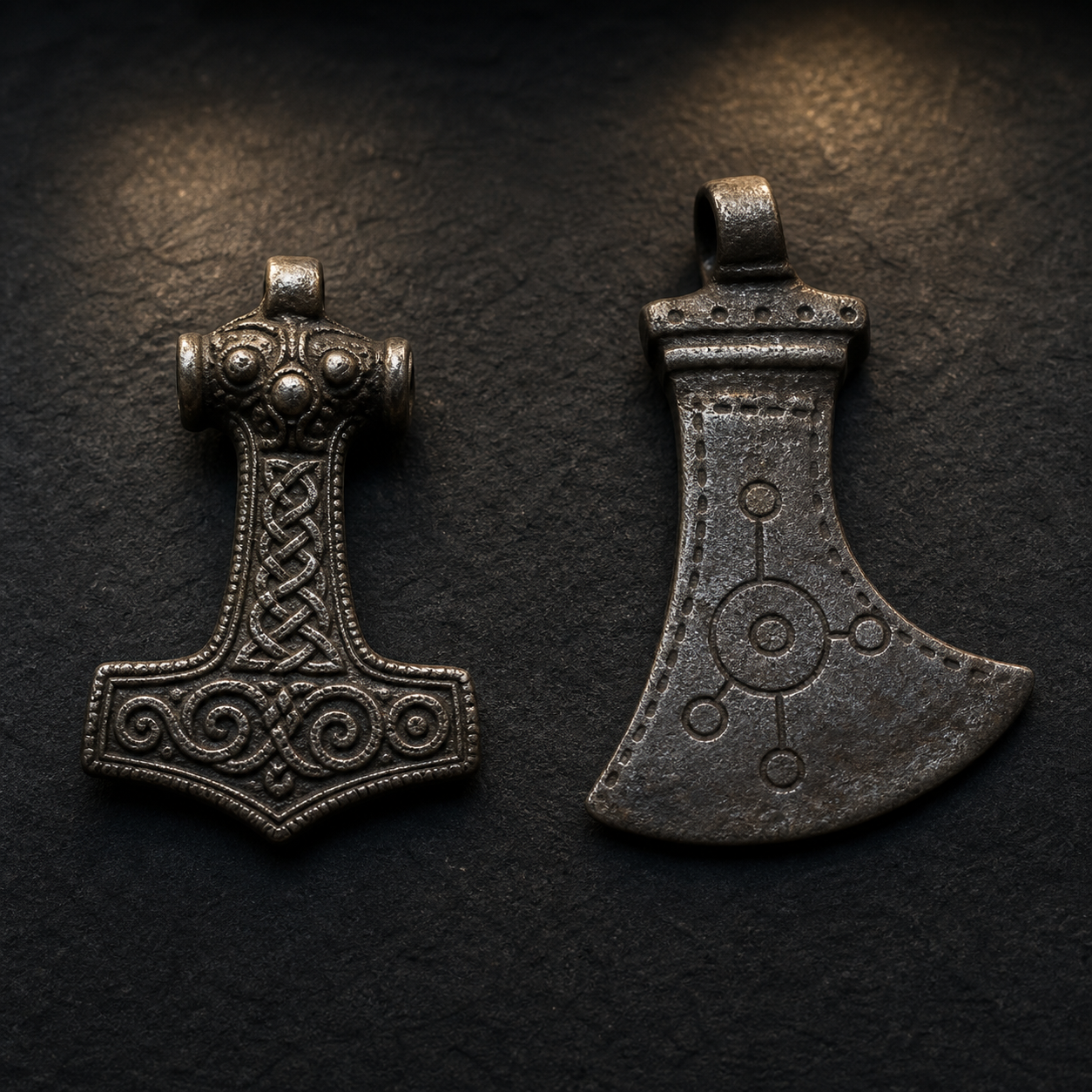 Mjolnir and Perun axe compared