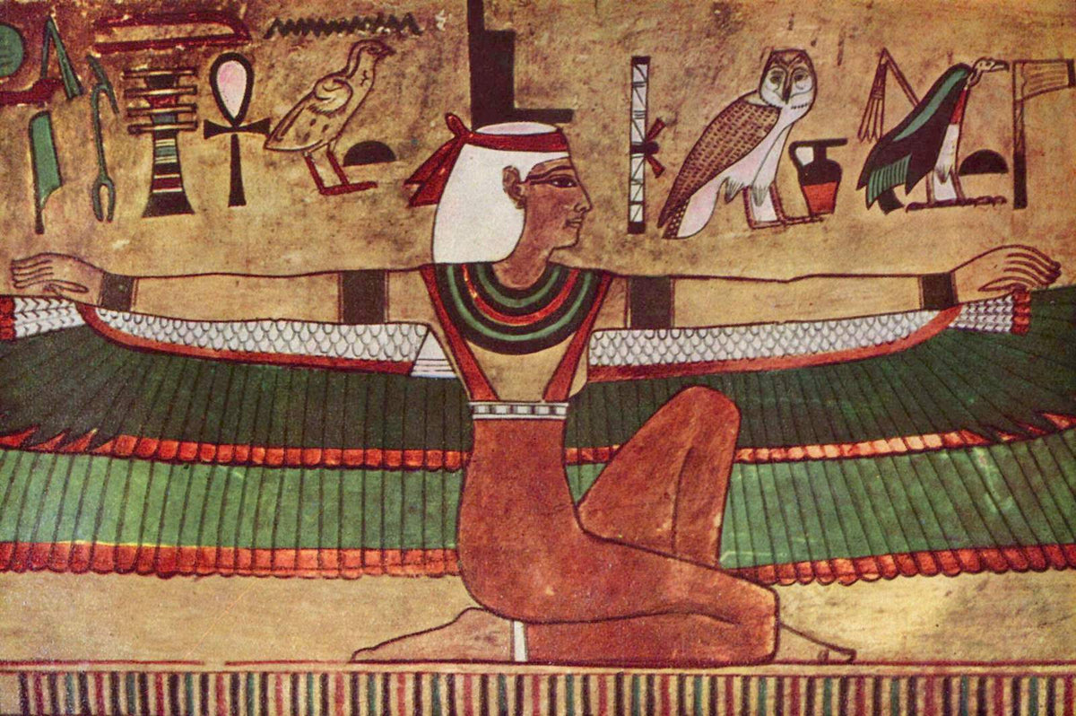 Isis wall painting from the tomb of Seti I, c. 1360 BCE