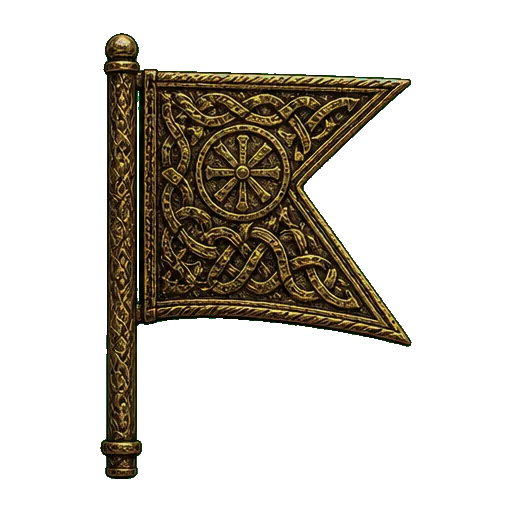 Raven Banner symbol in the Pagan Workshop Symbols and Meanings atlas