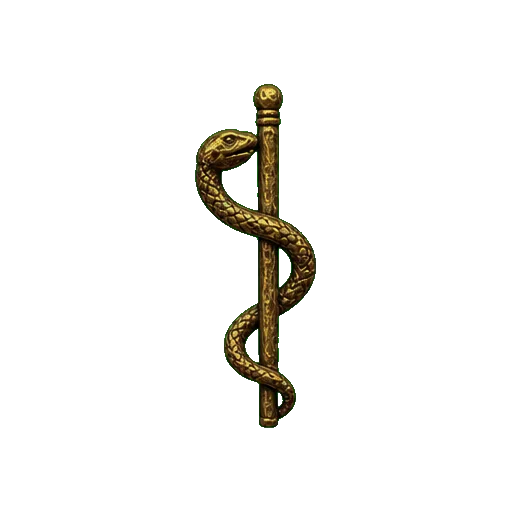 Rod of Asclepius symbol in the Pagan Workshop Symbols and Meanings atlas