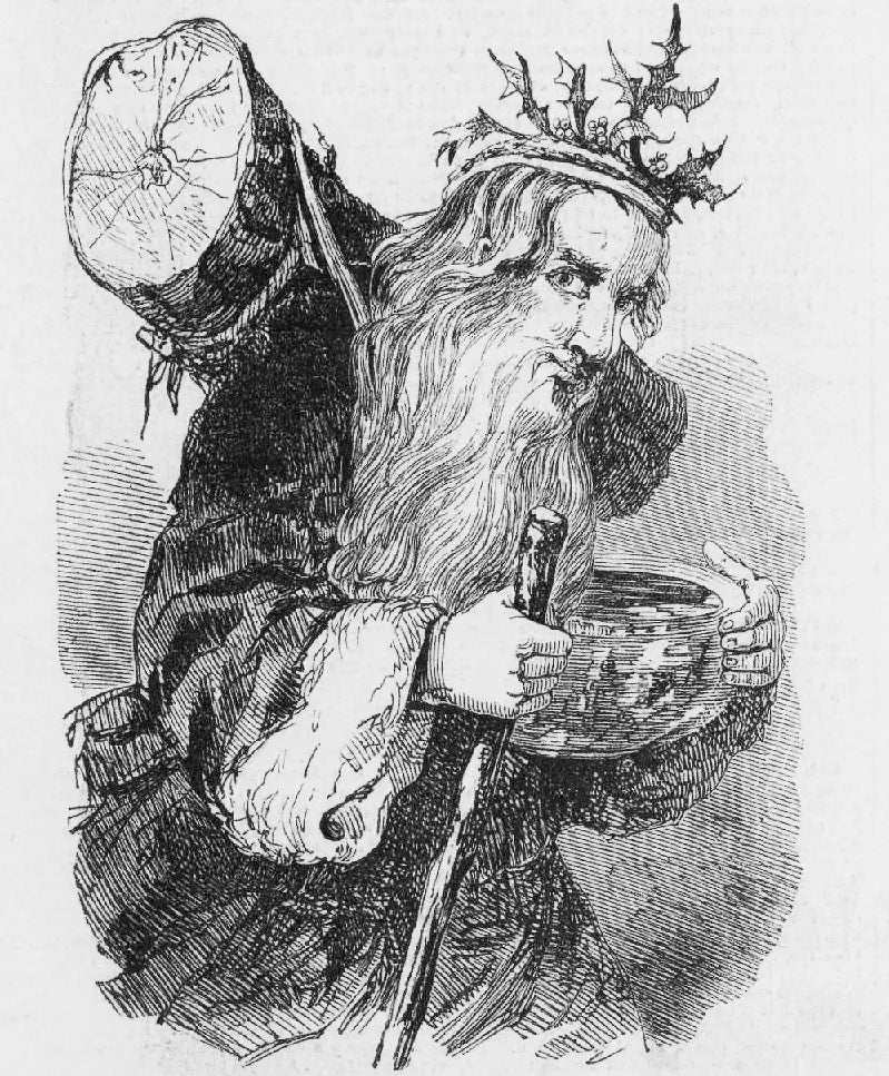 Historical midwinter hearth imagery connected with the Yule log
