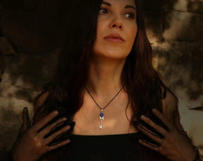 Hecate key pendant in 925 sterling silver, front view