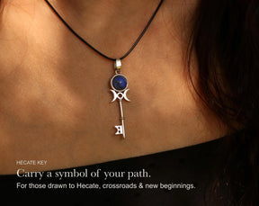 Hecate strophalos-inspired key necklace reverse detail