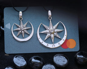 Small sterling silver Ishtar necklace, lifestyle view
