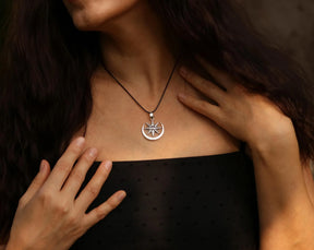 Mini Inanna star necklace handcrafted in sterling silver