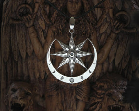 Mini and standard sterling silver Ishtar pendants