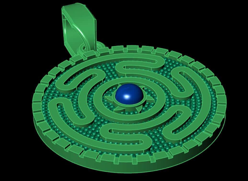 Custom Gold Wheel of Hecate neckalce