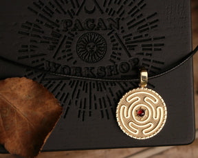 Custom Gold Wheel of Hecate neckalce