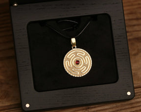 Custom Gold Wheel of Hecate neckalce