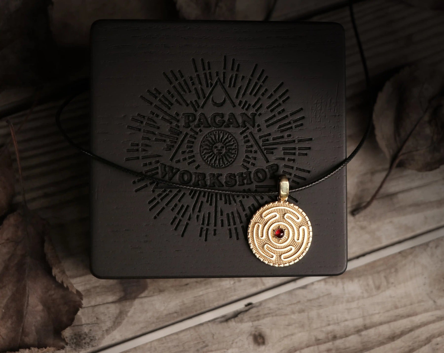 Custom Gold Wheel of Hecate neckalce