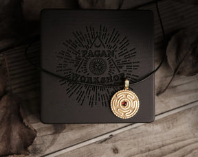 Custom Gold Wheel of Hecate neckalce