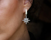 ISHTAR INNANA Star EARRINGS 925 sterling Silver with a latch back lock