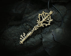 Bronze key necklace