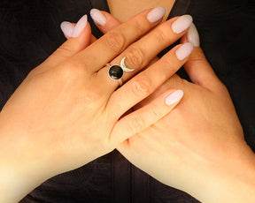 crescent moon ring