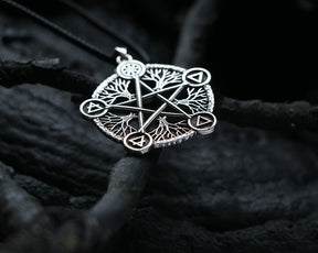 Silver pentagram necklace