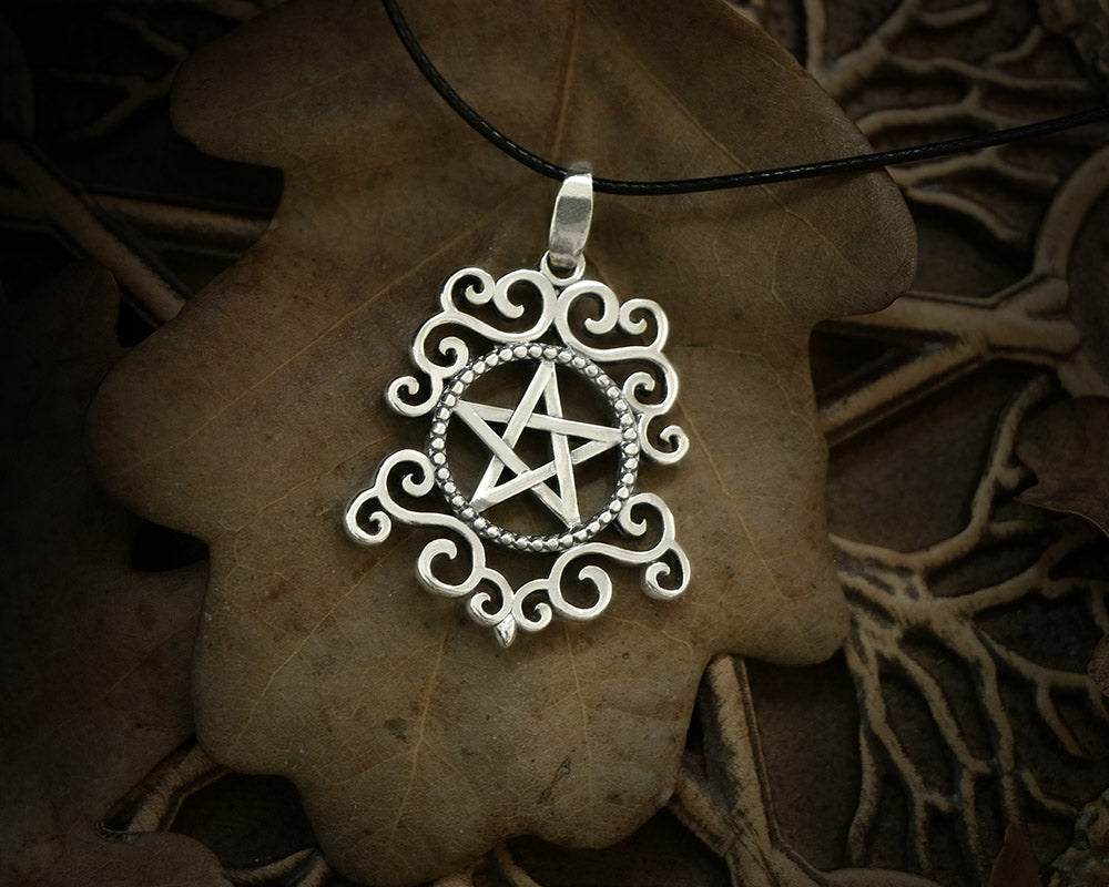 pentagram necklace made of sterling silver