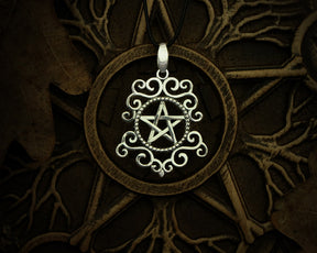 silver pentagram necklace