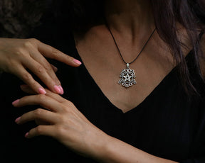 pentagram pendant made of silver