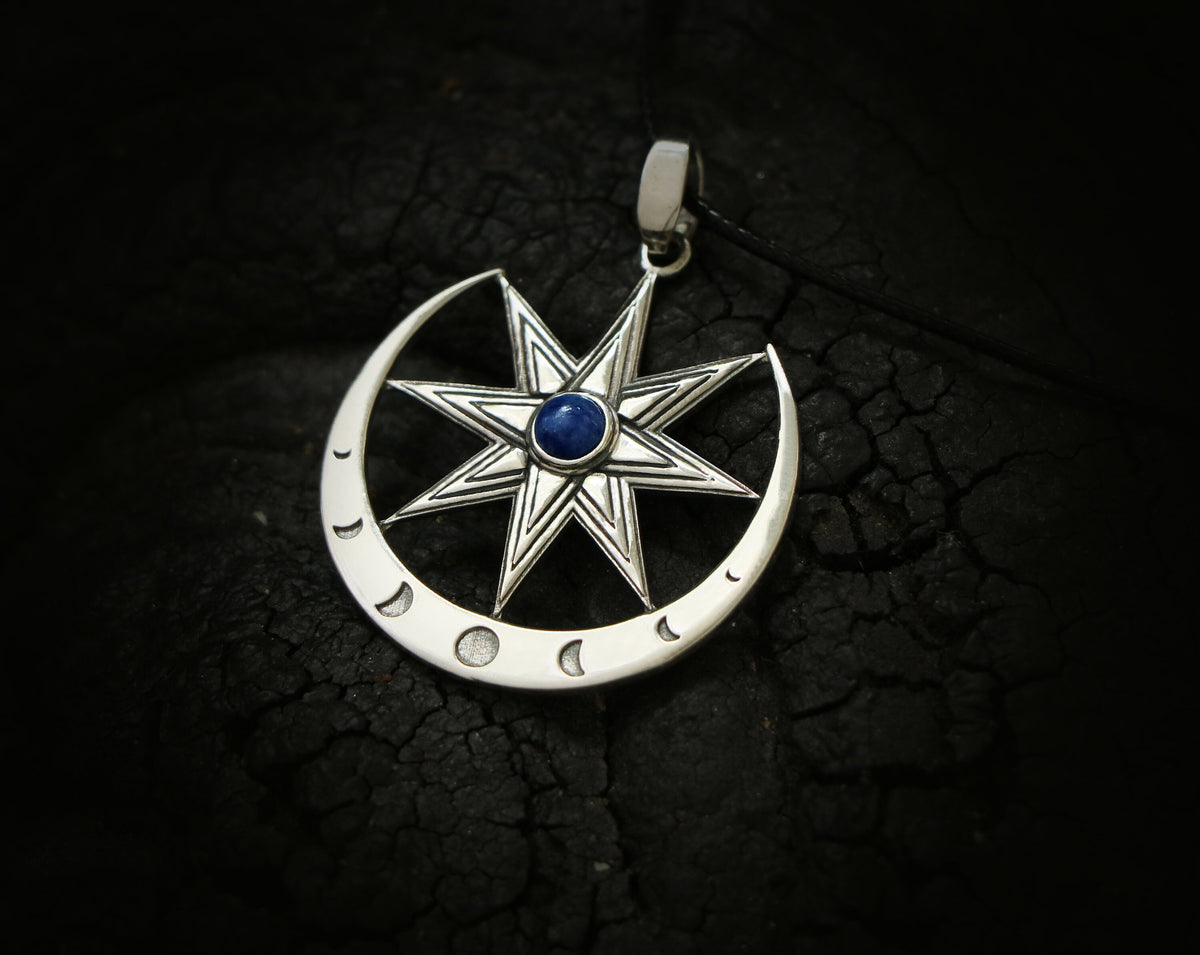 Inanna pendant with lapis lazuli