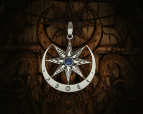 Sterling Silver Ishtar pendant with Lapis Lazuli