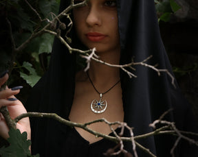 Sterling Silver Inanna necklace with Lazuli