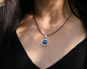 Sterling silver pendant with Lazuli