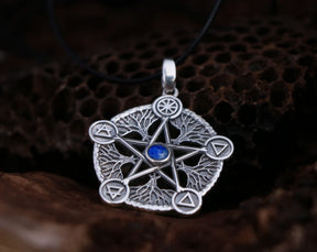 925 sterling silver pentagram pendant
