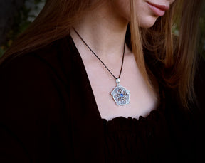 pendant pentagram made of 925 sterling silver