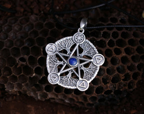 sterling silver pentacle necklace